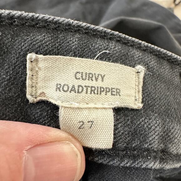 madewell curvy roadtripper black skinny jeans womens 27 high rise stretch denim - Picture 6 of 13